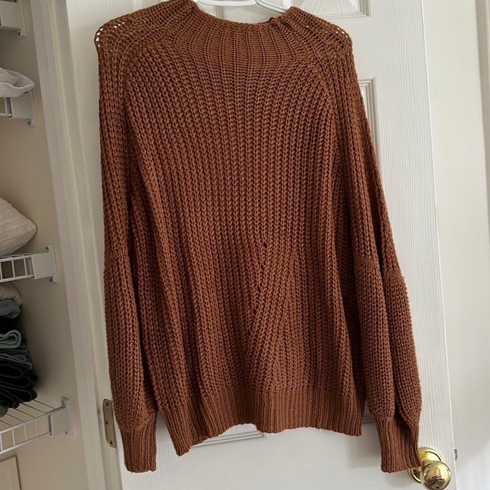 Brown Knitted Oversized Sweater
